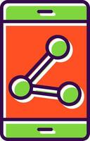 Share filled Design Icon vector