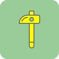 Hammer Filled Yellow Icon vector