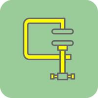 Clamp Filled Yellow Icon vector