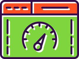 Speed Test filled Design Icon vector