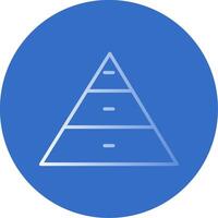 pirámide cartas plano burbuja icono vector