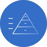 Pyramid Chart Flat Bubble Icon vector