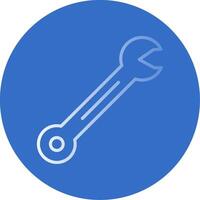 Spanner Flat Bubble Icon vector