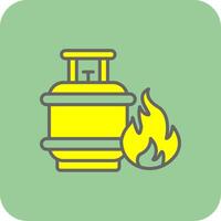 gas lleno amarillo icono vector