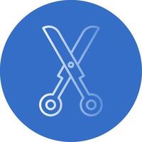 Scissors Flat Bubble Icon vector