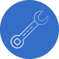 Spanner Flat Bubble Icon vector