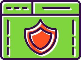 Web Security filled Design Icon vector