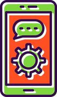Mobile Phone filled Design Icon vector