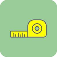 Tape Measure Filled Yellow Icon vector