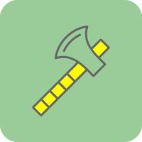 Axe Filled Yellow Icon vector