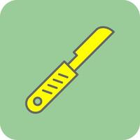 Scalpel Filled Yellow Icon vector