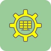 Solar Energy Filled Yellow Icon vector