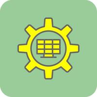 Solar Energy Filled Yellow Icon vector