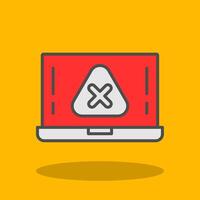 Cancel Filled Shadow Icon vector