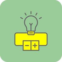 Electrical Circuit Filled Yellow Icon vector