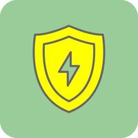 Save Energy Filled Yellow Icon vector