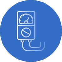 Voltage Indicator Flat Bubble Icon vector