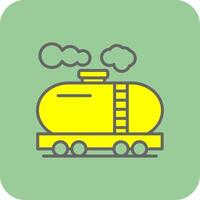 Fuel Filled Yellow Icon vector