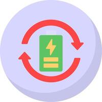 Eco Battery Flat Bubble Icon vector