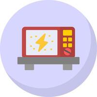 Microwave Flat Bubble Icon vector