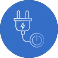 Power Button Flat Bubble Icon vector