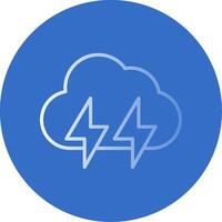 Lightening Flat Bubble Icon vector