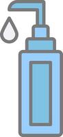 Face Cleanser Line Filled Light Icon vector