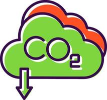 Co2 filled Design Icon vector
