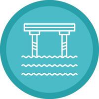 Bridge Line Multi Circle Icon vector