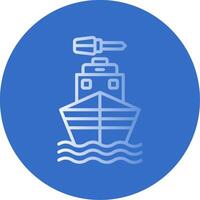 Boat Flat Bubble Icon vector