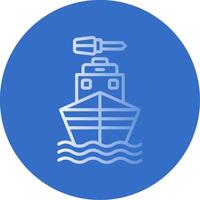 Boat Flat Bubble Icon vector