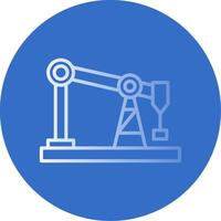 Drilling Rig Flat Bubble Icon vector