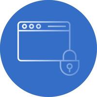 Web Security Flat Bubble Icon vector