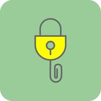 Picklock Filled Yellow Icon vector