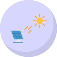 Solar Power Flat Bubble Icon vector