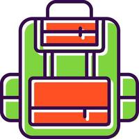 mochila lleno diseño icono vector