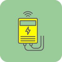 Power Meter Filled Yellow Icon vector