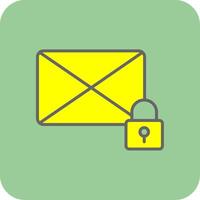 Private Message Filled Yellow Icon vector