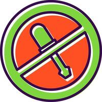 No Screwdriver filled Design Icon vector