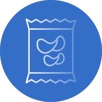 Crisps Flat Bubble Icon vector