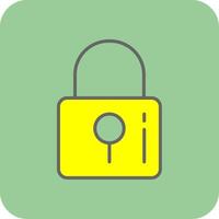 Locked Filled Yellow Icon vector