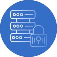 Secure Data Flat Bubble Icon vector