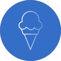 Ice Cream Flat Bubble Icon vector