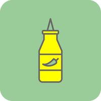 Ketchup Filled Yellow Icon vector