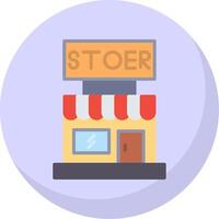 Tienda plano burbuja icono vector