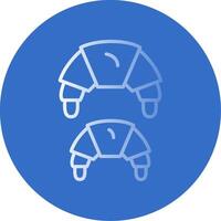 Croissant Flat Bubble Icon vector