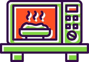 horno lleno diseño icono vector