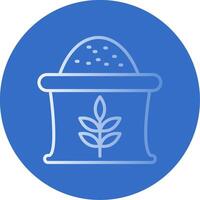 Wheat Sack Flat Bubble Icon vector