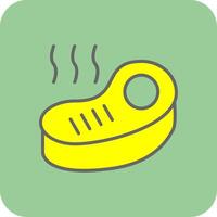 Steak Filled Yellow Icon vector