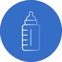 Baby Bottle Flat Bubble Icon vector